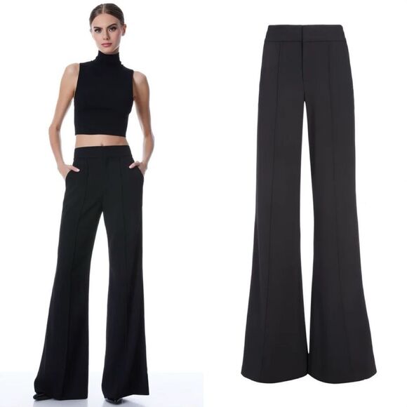 Alice + Olivia DYLAN HIGH WAISTED WIDE LEG PANT - Picture 7 of 17